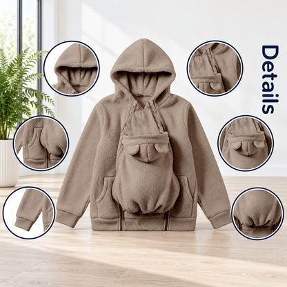 Fleece hoodie construction details