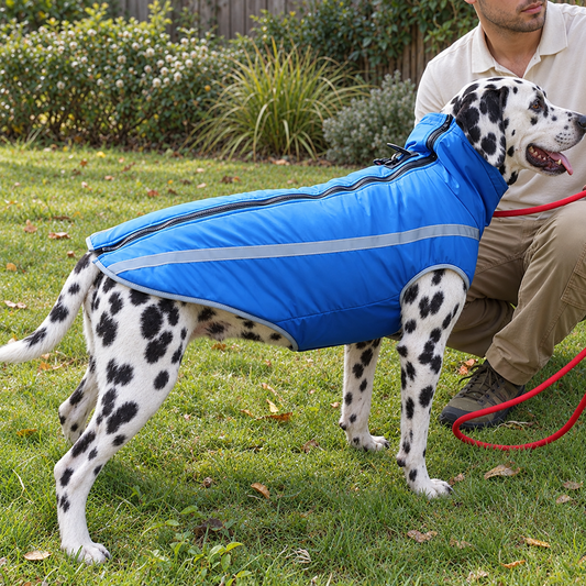 Waterproof Reflective Winter Dog Jacket & Coat with Warm Cotton Lining and Adjustable Neck