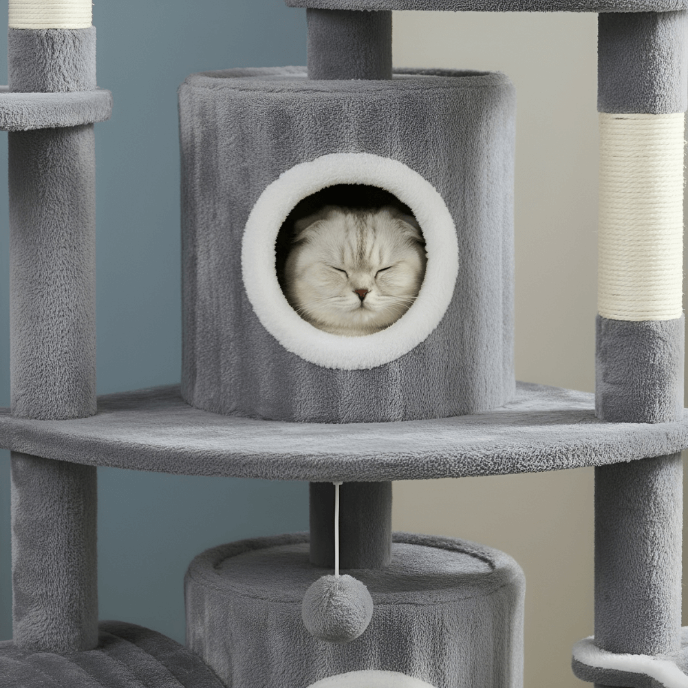 Triple-Level Cat Tree Mansion