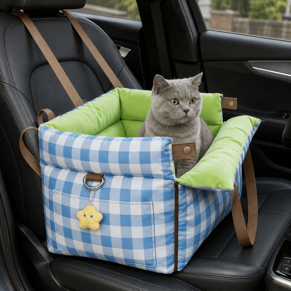 Open-Front Pet Car Seat Booster