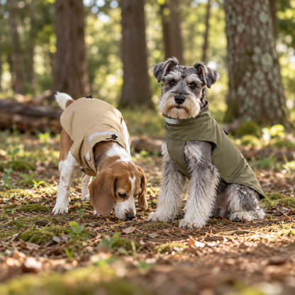 Waterproof Adjustable Reflective Lightweight Sleeveless Dog Raincoat Jacket Vest with Hook and Loop & Lead Opening