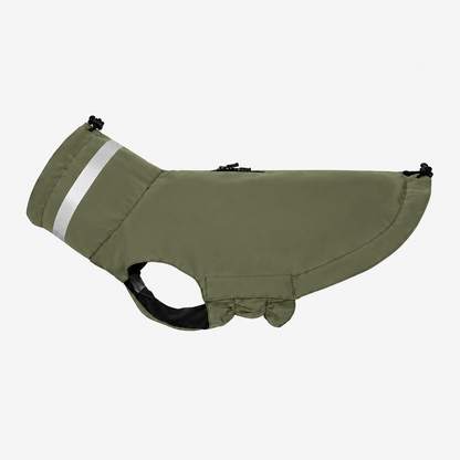 Waterproof Adjustable Reflective Lightweight Sleeveless Dog Raincoat Jacket Vest with Hook and Loop & Lead Opening