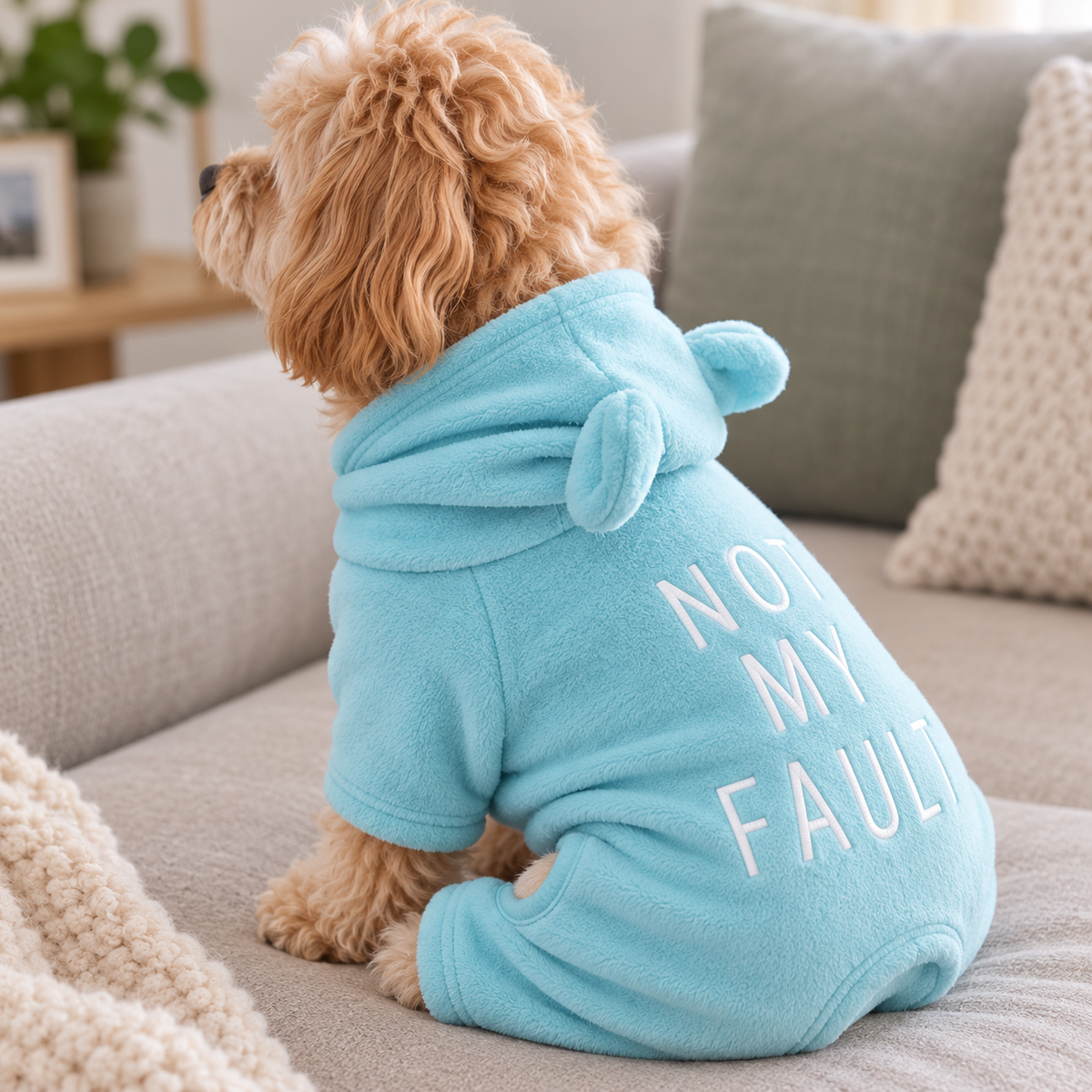 Cute and Cosy Warm Fleece Dog Pullover Hoodie & Onesie with Ears