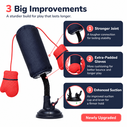 Cat Interactive Punching Bag Toy with Boxing Gloves & Suction Cup