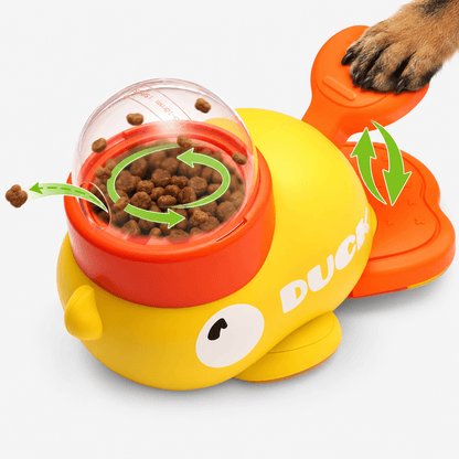 Interactive Dog Slow Feeder Puzzle Toy & Treat Dispenser Duck Design
