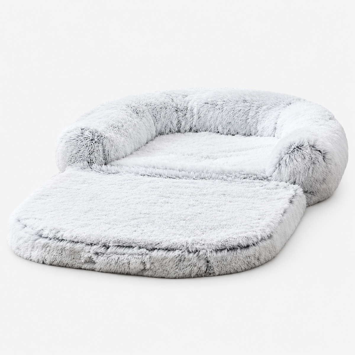 Cosy Large Memory Foam Orthopaedic Foldable Human Dog Bed with Plush Fluffy Bolsters & Waterproof Liner