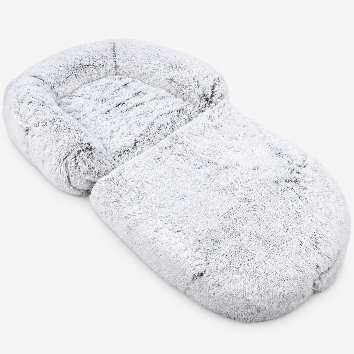 Cosy Large Memory Foam Orthopaedic Foldable Human Dog Bed with Plush Fluffy Bolsters & Waterproof Liner