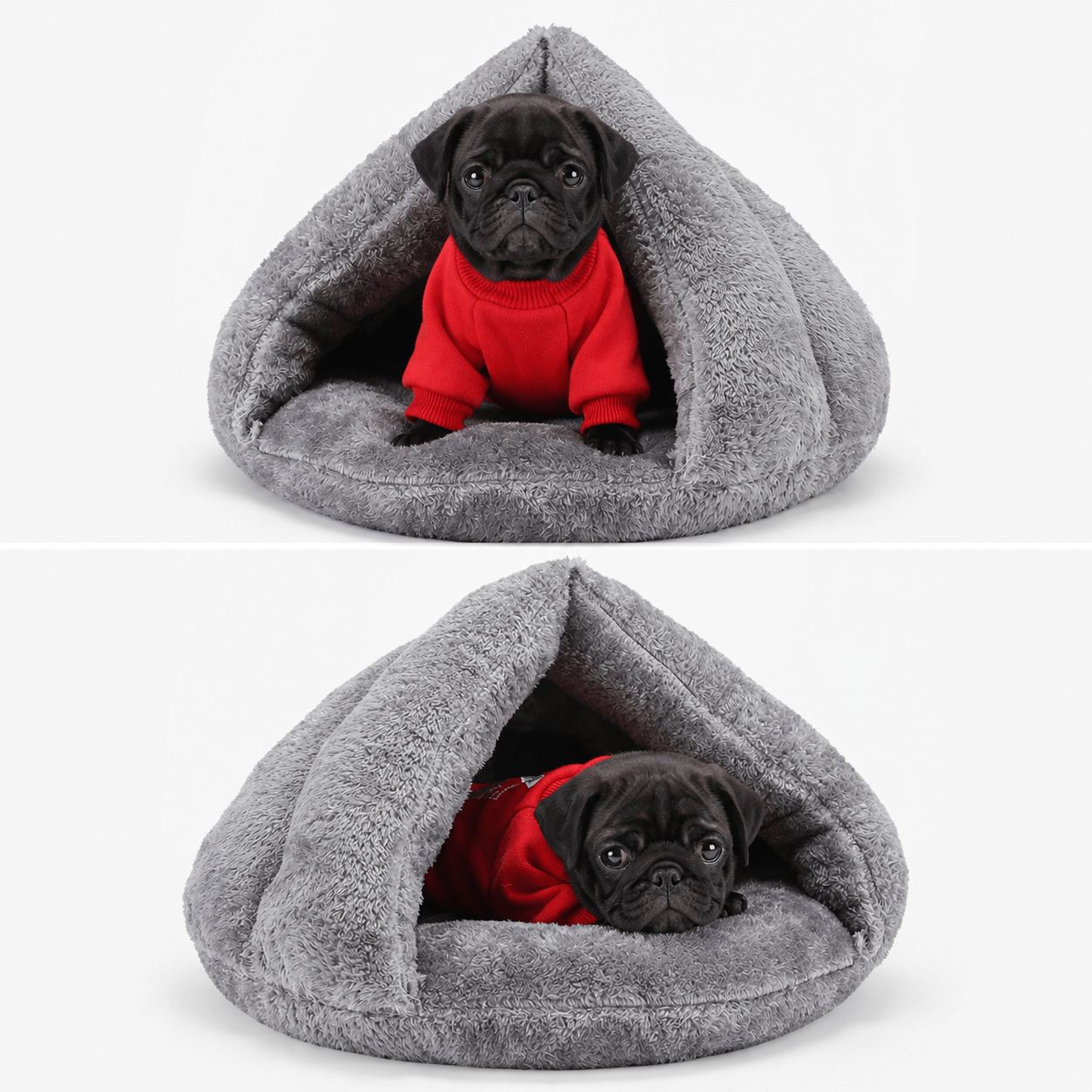 Small Thermal Fleece Pet Cave Bed