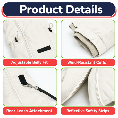 Super Warm Reflective Dog Puffer Jacket & Coat for Winter Walks