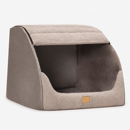 Soft Plush Dog Cave & House Bed with Removable and Machine-Washable Cover