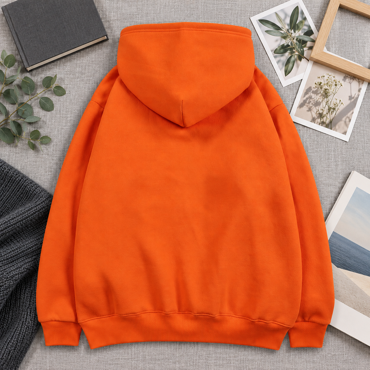 Rock Paper Scissors Cat Paw Graphic Cotton-Blend Pullover Hoodie with Front Pocket