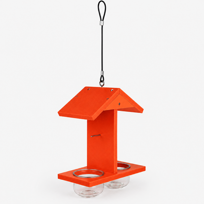 Recycled Plastic Bird Feeder with Jelly Dishes & Fruit Spikes