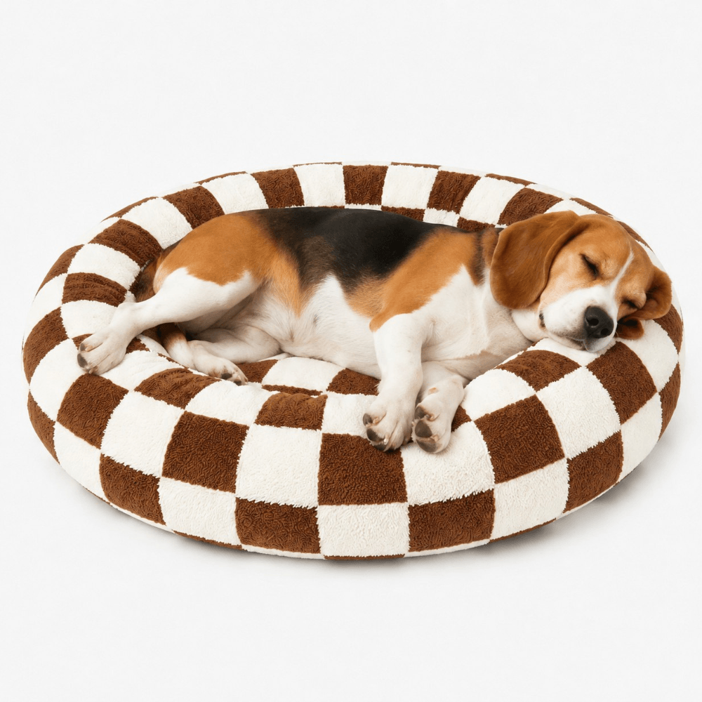 Fluffy Plush Doughnut Pet Bed