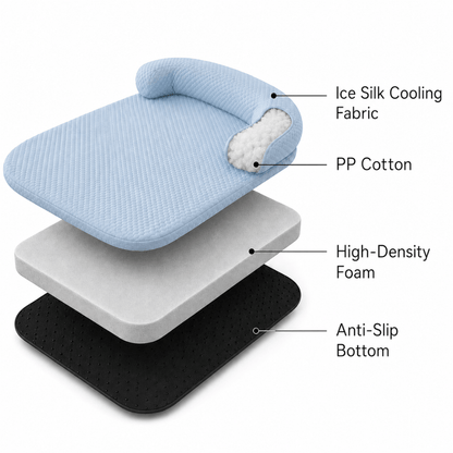 Ice Silk Cooling Dog Bed