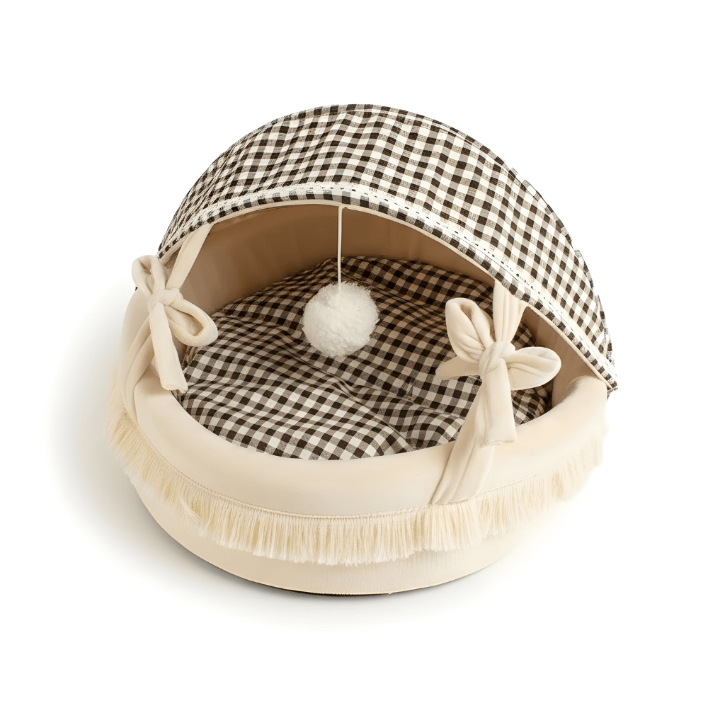 Semi-Enclosed Canopy Cat Bed