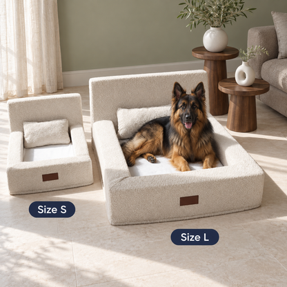 Luxurious Orthopaedic Memory Foam Dog Bed with Pillow and Bolsters