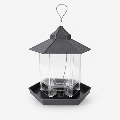 Large Squirrel Proof Hanging Bird Feeder with 2.5 lb Capacity & Transparent Chamber