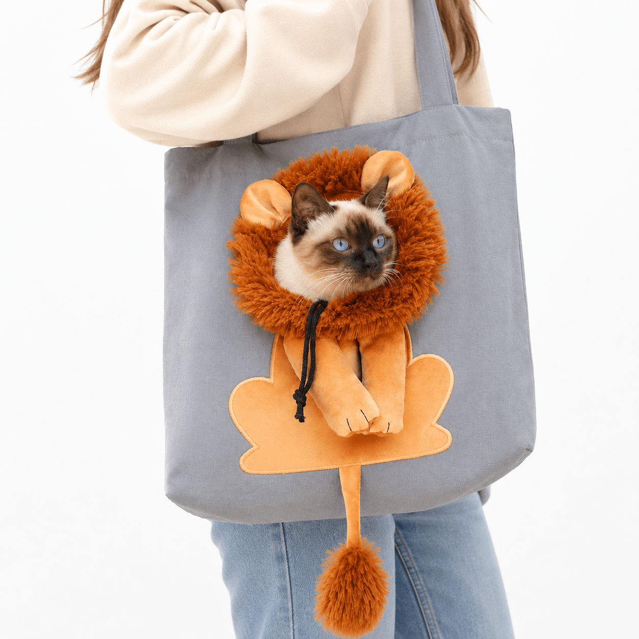 Pet Shoulder Bag Carrier Lion-Shaped for Small Dogs & Cats