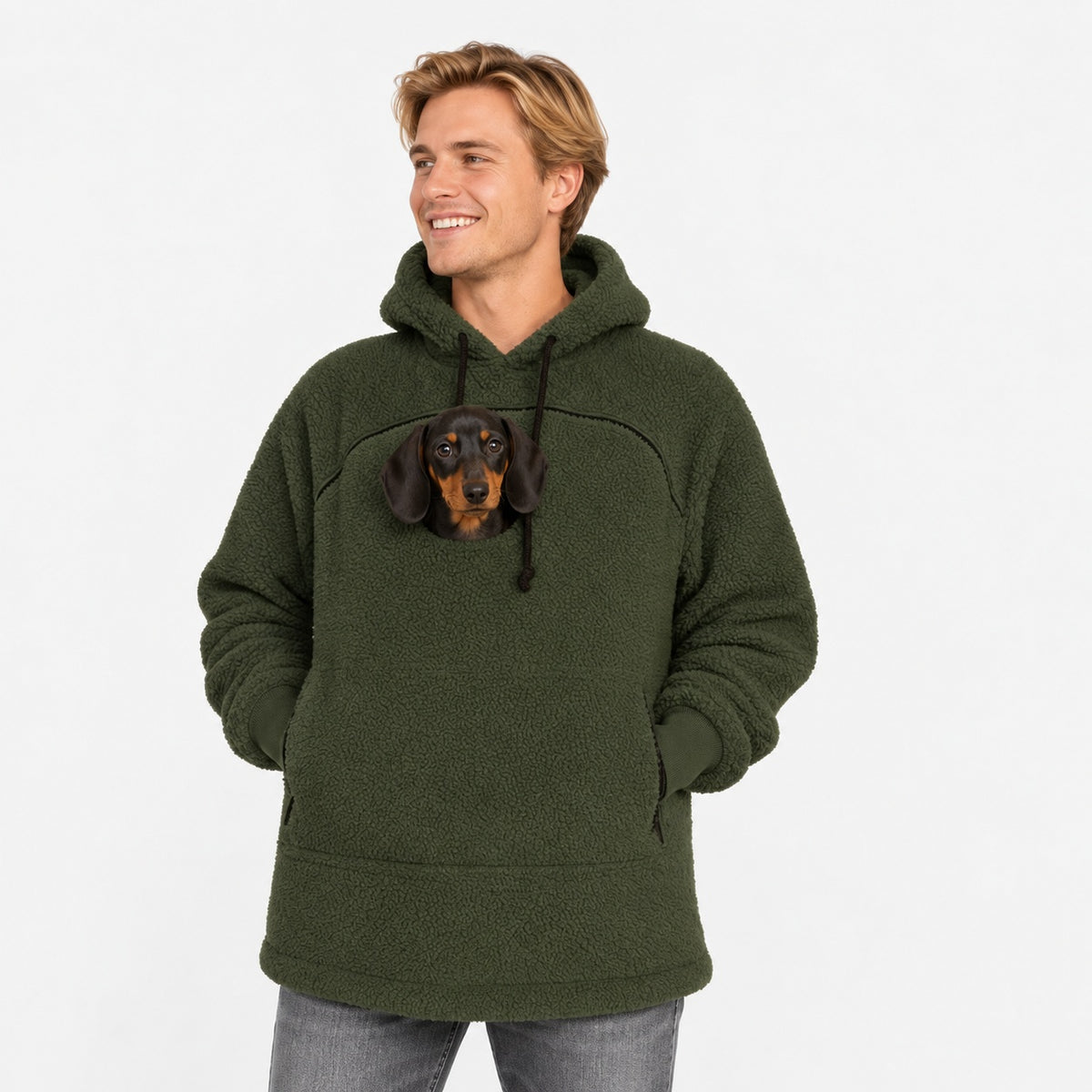 Cosy Winter Pet Carrier Hoodie with Large Pocket and Peeping Hole for Cats and Small Dogs