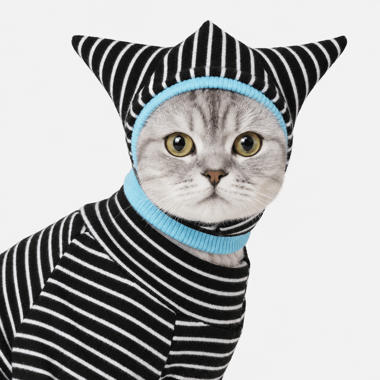 Cute Cat Onesie & Pajama - Black & White Outfit Set