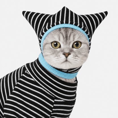 Cute Cat Onesie & Pajama - Black & White Outfit Set