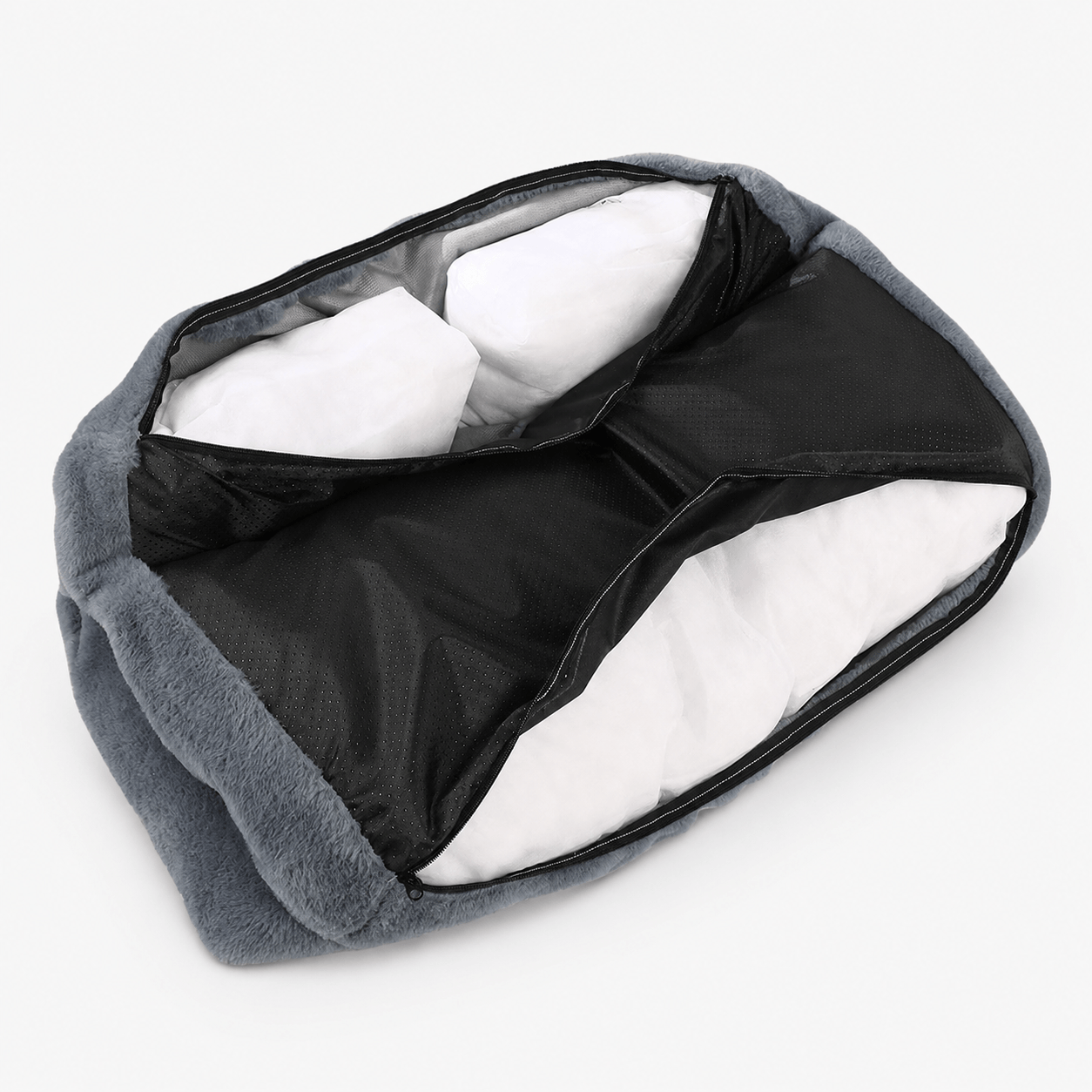 Fluffy Sofa-Shaped Pet Bed with Pillow