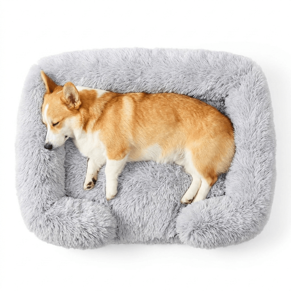 Orthopedic Plush Bolster Dog Bed