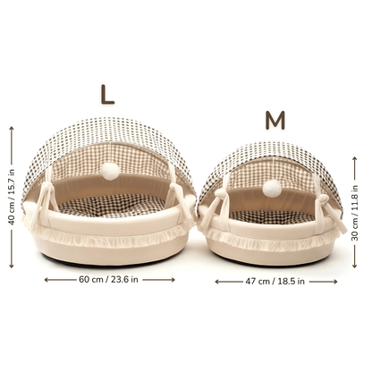 Semi-Enclosed Canopy Cat Bed
