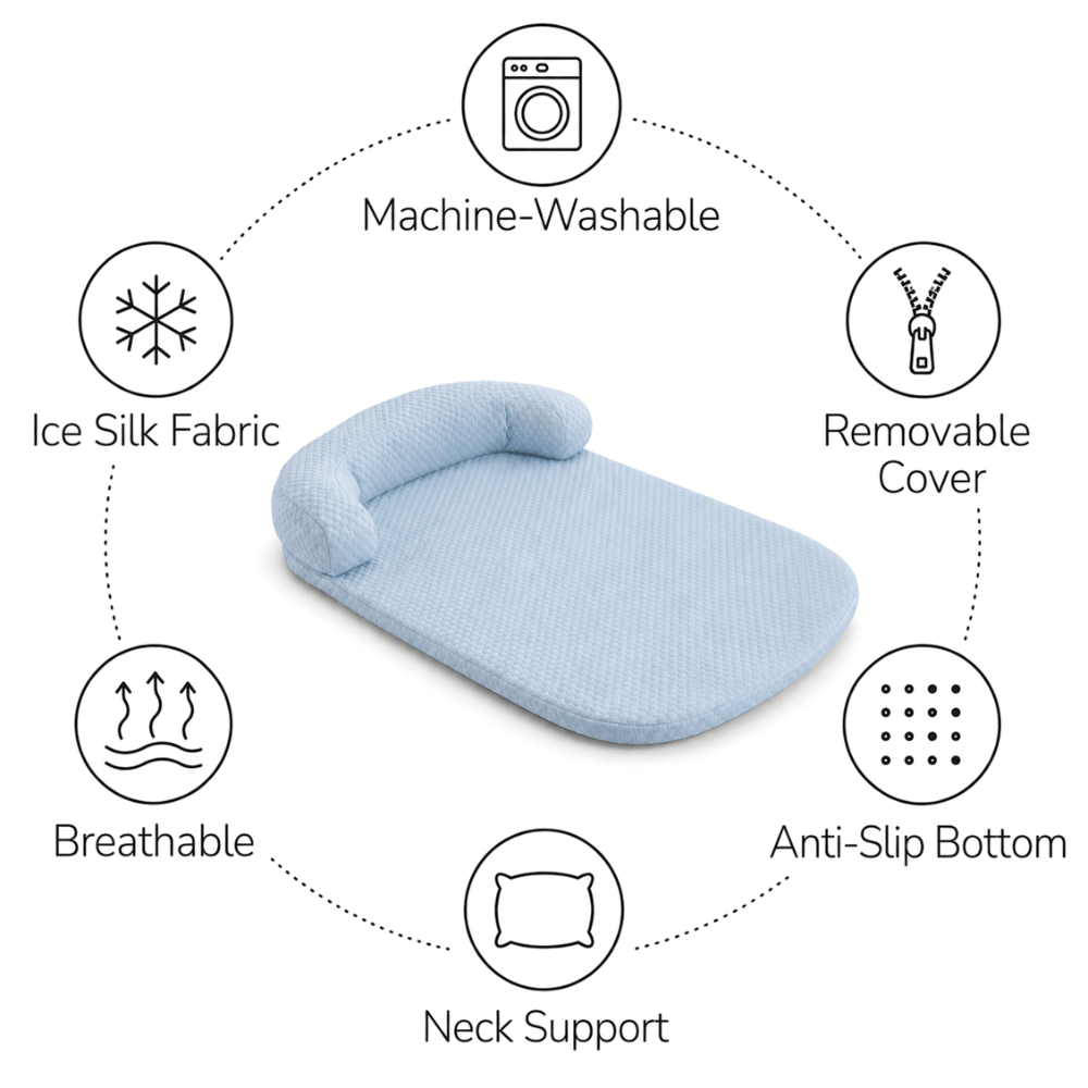 Ice Silk Cooling Dog Bed