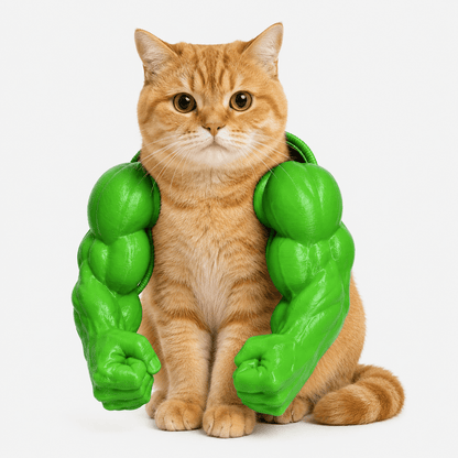 Funny & Cute Cat Muscles Arms Halloween Costume