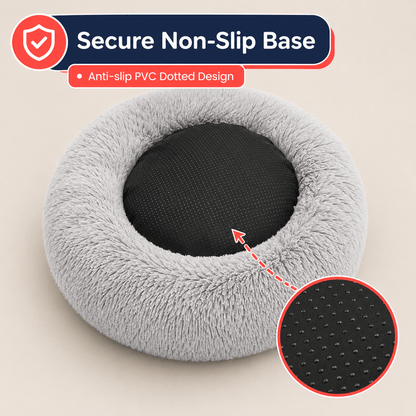 Fluffy Round Donut Cat Bed
