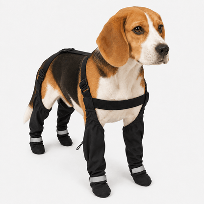 Waterproof Dog Suspender Boots & Shoes Leggings for Winter Walks