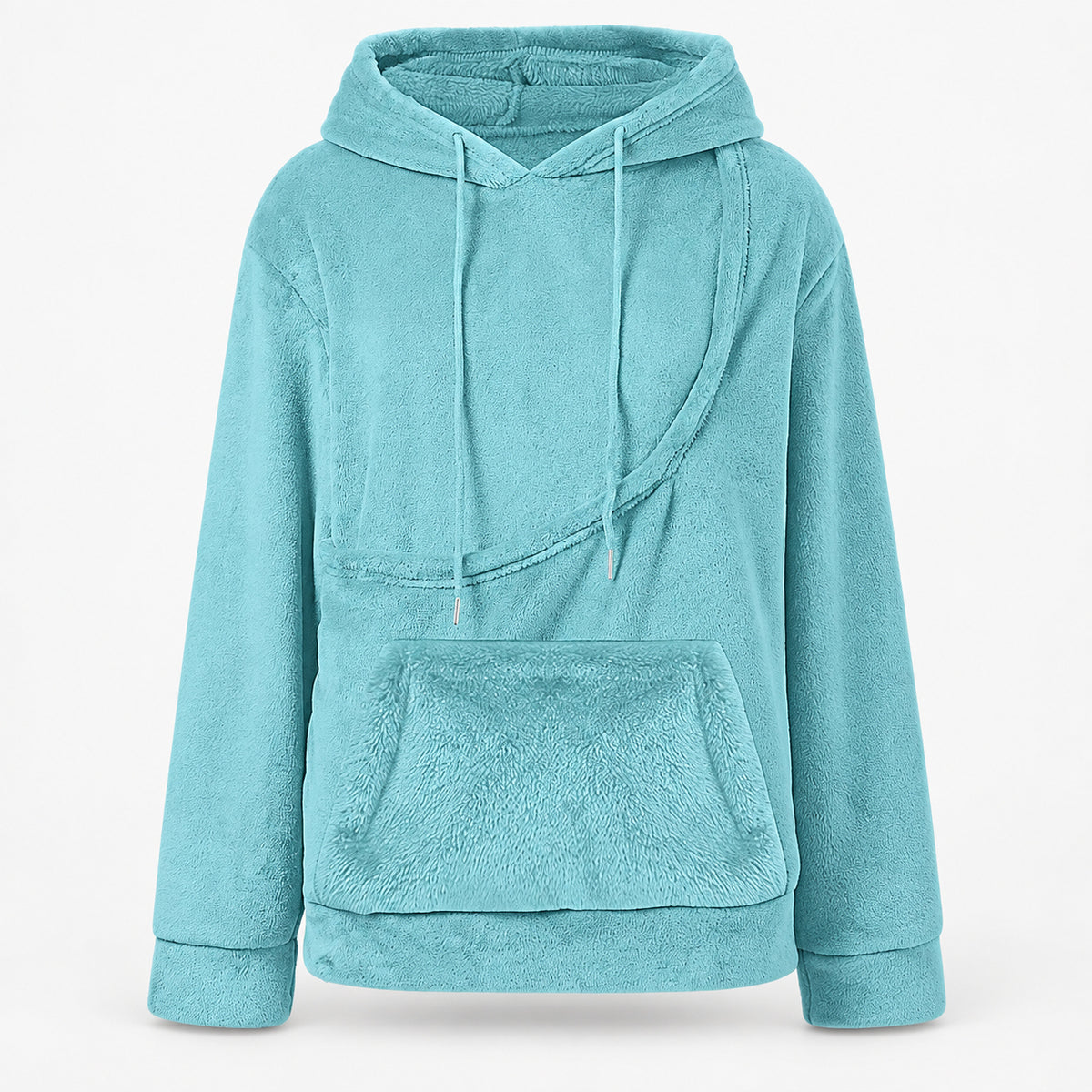 Plush two-pocket pet hoodie front view