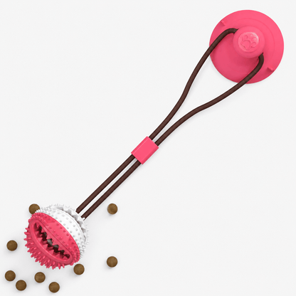 Dog Treat Ball Chew Toy with Suction Cup