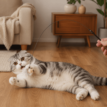 Interactive Flying Bird Cat Toy with Suction Base