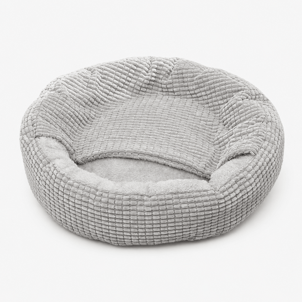 Plush Pet Doughnut Cave Bed With Blanket