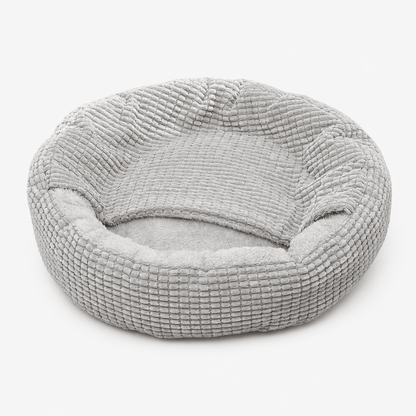 Plush Pet Doughnut Cave Bed With Blanket