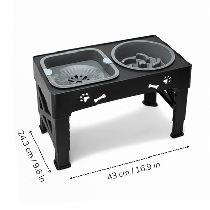 3-in-1 Adjustable Dog Bowl Stand