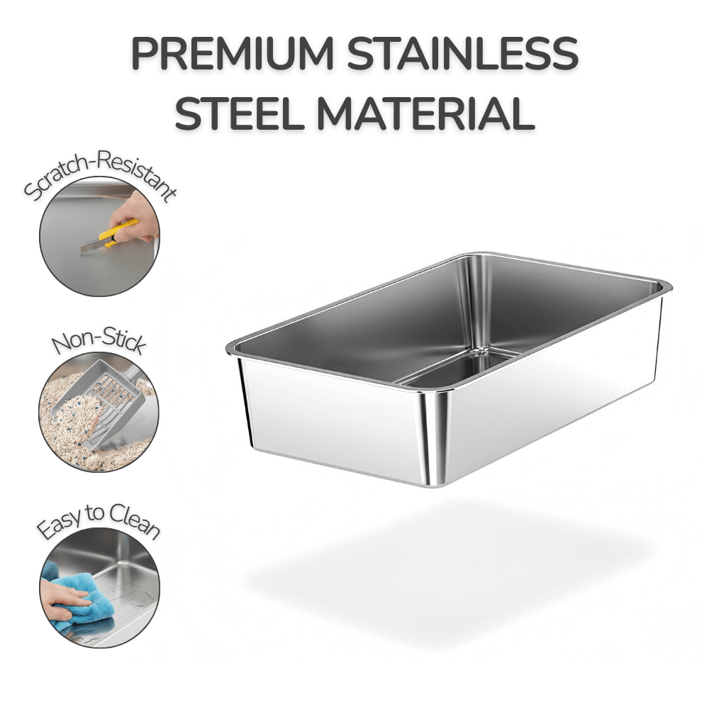 Modern Stainless Steel Litter Box