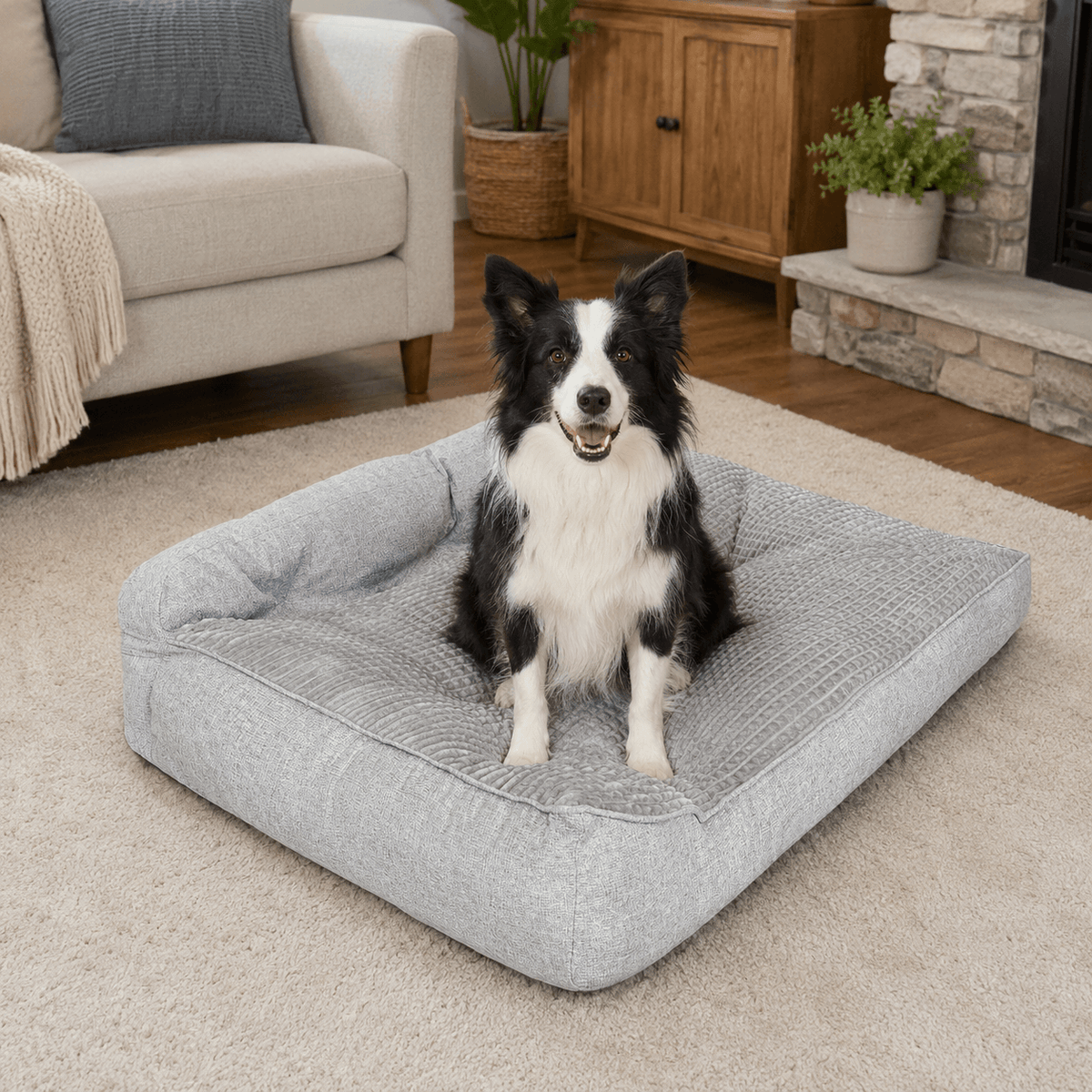 Orthopaedic Pillow Dog Bed with Washable Cover