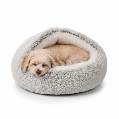 Cozy Plush Pet Cave Bed