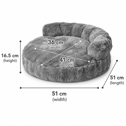 Small Faux Fur Bolstered Pet Bed