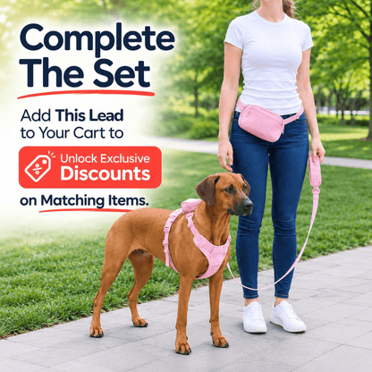Corduroy Dog Lead with Cushioned Handle