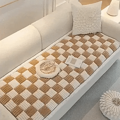 Checkered Non-Slip Sofa Cover & Protector Dog Bed