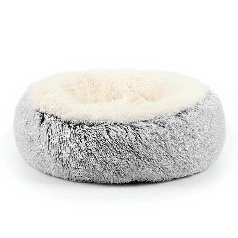 Fluffy Plush Doughnut Dog Bed