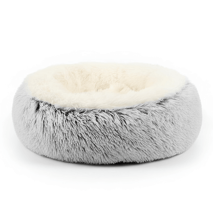 Fluffy Plush Doughnut Dog Bed