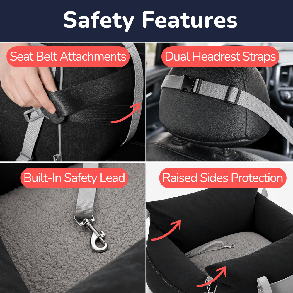 Plush Pet Car Seat Booster