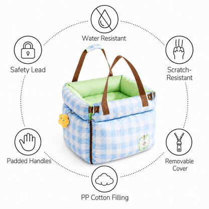 Open-Front Pet Car Seat Booster