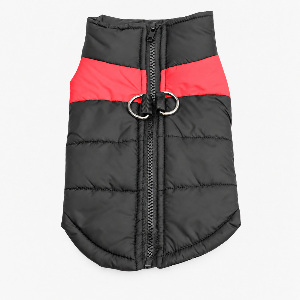 Warm and Waterproof Winter Dog Puffer Jacket & Coat with D-Ring Lead Attachment