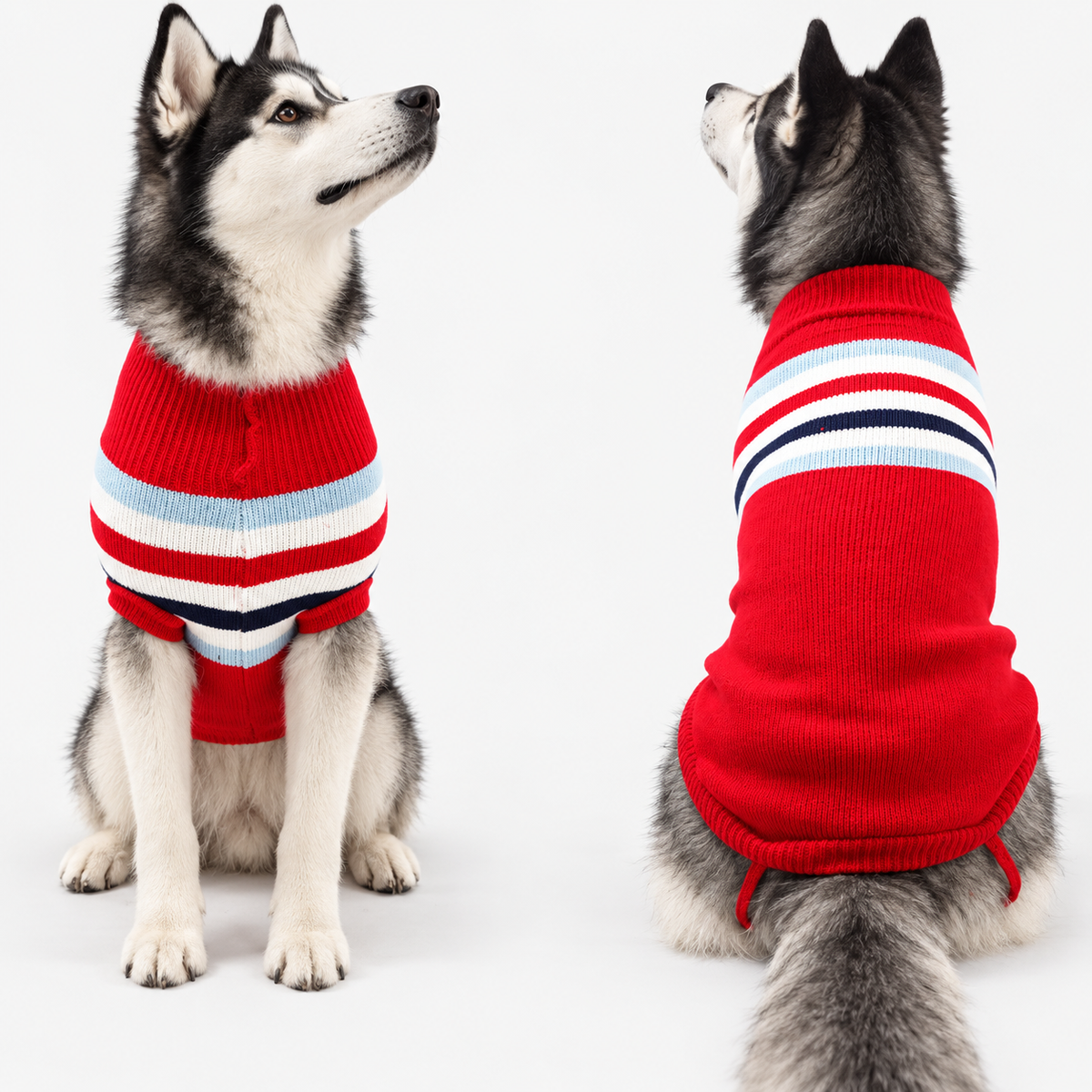 Knitted Winter Dog Jumper & Sweater with Warm Breathable Fabric